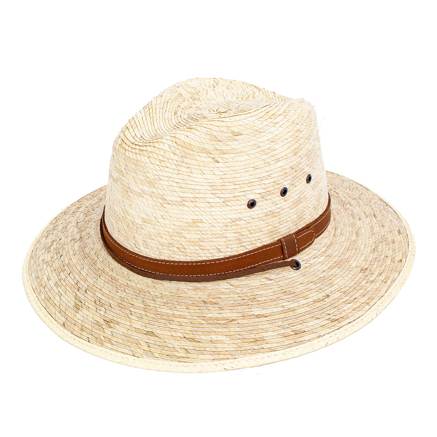 Ajo Palmilla Straw 3 Inch Brim Vegan Leather Band Resort Hat Doba Default
